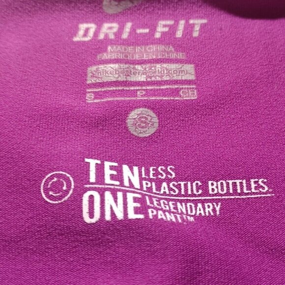 Nike Dri- Fit Capri Leggings Womens Size Small Purple Plum Color Inside Pocket - Picture 5 of 8
